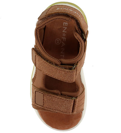 En Fant Sandaler -  Velcro w. Light - Mocha Mousse