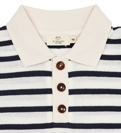Copenhagen Colors Polo - Pique - Navy Stripe