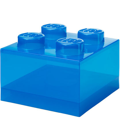 LEGO® Storage Opbevaringsboks - 4 Knopper - Translucent Blue