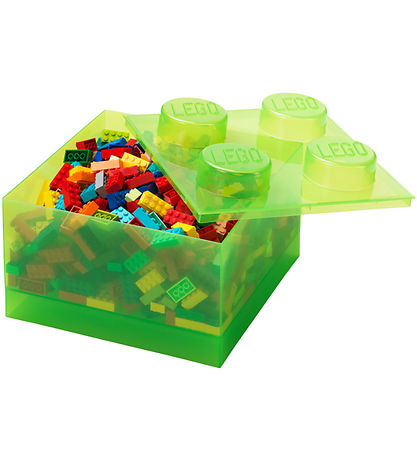 LEGO® Storage Opbevaringsboks - 4 Knopper - Translucent Light Gr