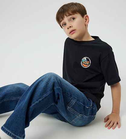 Name It T-shirt - NkmSilass - Sort m. Print
