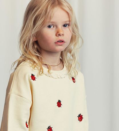Mini Rodini Sweatshirt - Ladybugs - Off White