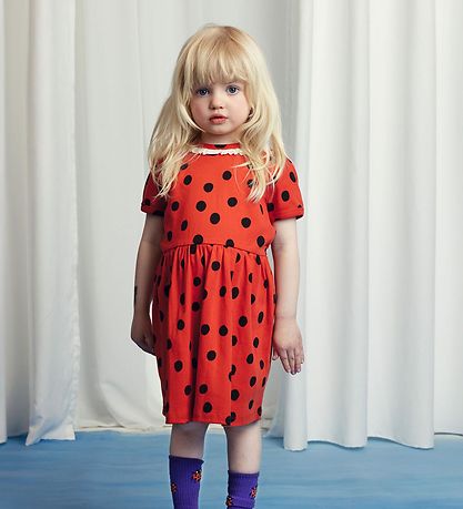 Mini Rodini Kjole - Dots - Rød
