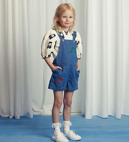 Mini Rodini Smækbukser - Denim - Note - Blå