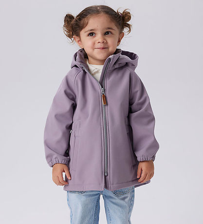Name It Softshelljakke m. Fleece - NmfAlfa08 - Gray Ridge m. Mag