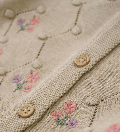 Minymo Cardigan Knit - Beige Meleret
