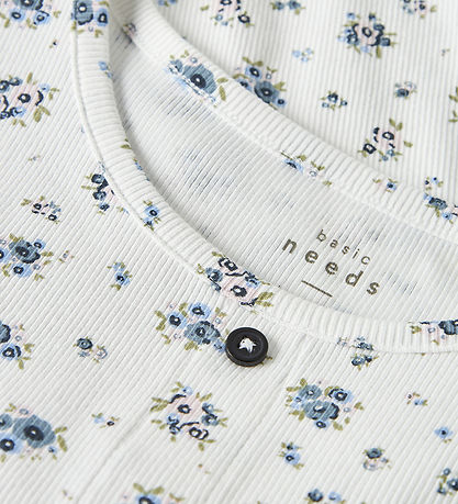 Name It T-shirt - Rib - NkfVemia - Bright White/Flowers