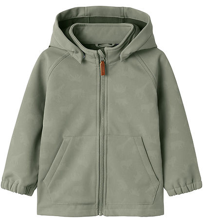 Name It Softshelljakke m. Fleece - NmmAlfa08 - Shadow m. Magisk 