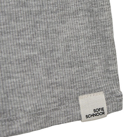 Sofie Schnoor Bluse - Rib - Petriciasb - Gråmeleret