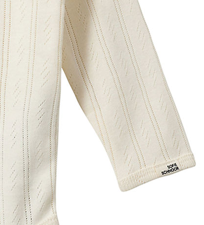 Sofie Schnoor Body l/æ - DicteSB - Off White m. Hulmønster