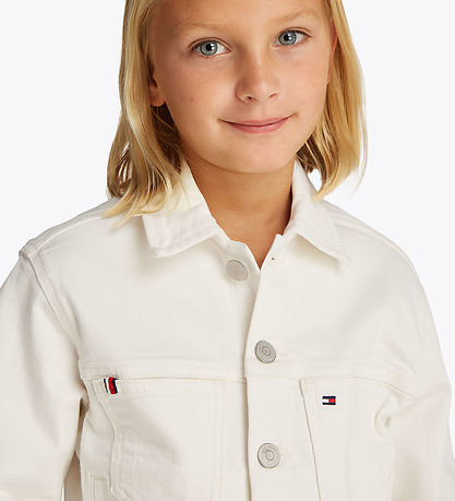 Tommy Hilfiger Denimjakke - Trucker - Hvid