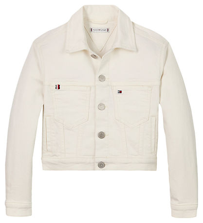 Tommy Hilfiger Denimjakke - Trucker - Hvid