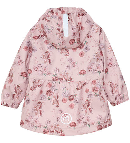 Minymo Softshelljakke - Peach Whip m. Blomster