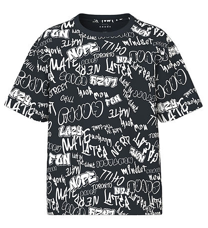 Name It T-shirt - NkmVeldo 2-pak - Navy Blazer/Bright White