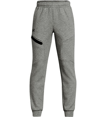 Under Armour Bukser - Unstoppable - Gråmeleret/Sort