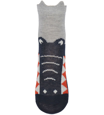 Minymo Strømper - 2-pak - Dark Navy/Armygrøn m. Krokodille