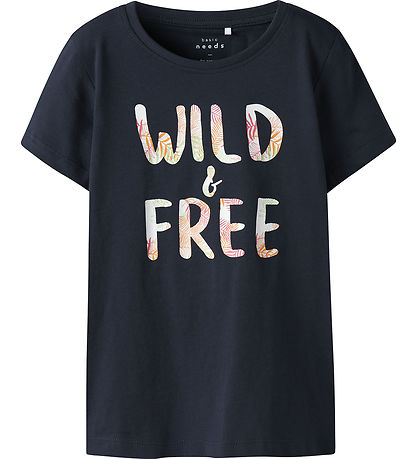 Name It T-shirt - Noos - NkfVanaya - Dark Sapphire/Wild & Free