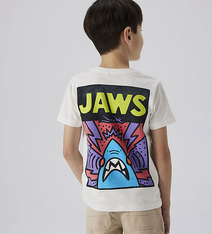 Name It T-shirt - NkmMakai Jaws - Cloud Dancer