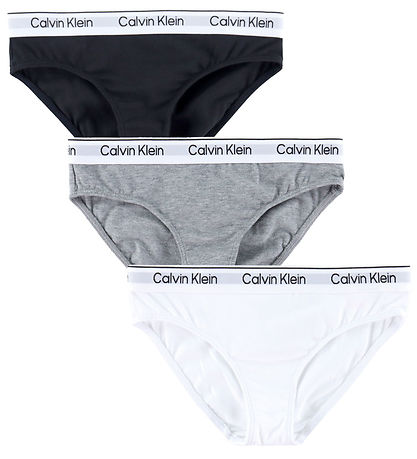 Calvin Klein Trusser - 3-pak - Hvid/Sort/Gråmeleret