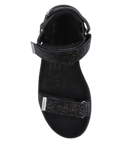 Woden Sandaler - Line Glitter - Sort