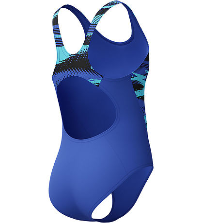 Speedo Badedragt - HyperBoom Splice Muscleback - Blå m. Print