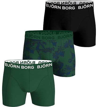 Björn Borg Boxershorts - 3-pak - Sort/Grøn