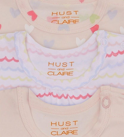 Hust and Claire Body k/æ - 3-pak - Bella - White/Rosa