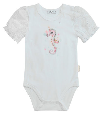 Hust and Claire Body k/æ - Britt - White m. Broderi Anglasie