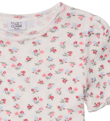 Hust and Claire T-shirt - Alma - Ivory m. Blomster