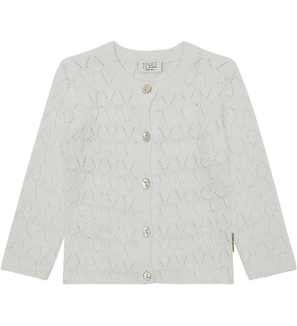 Hust and Claire Cardigan - Strik - Cilja - White m. Hulmønster