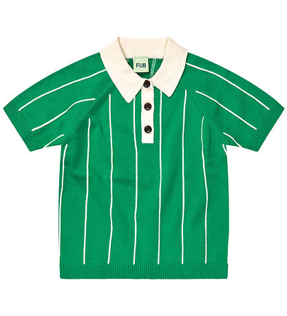 FUB T-shirt - Polo - Basil/Ecru