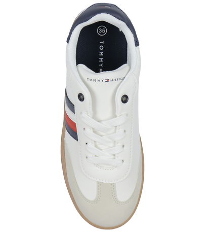 Tommy Hilfiger Sko - Striped Lace Up Sneaker - Beige/Off White/B