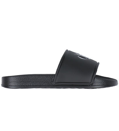 Calvin Klein Badesandaler - Logo Print Pool Slide - Sort