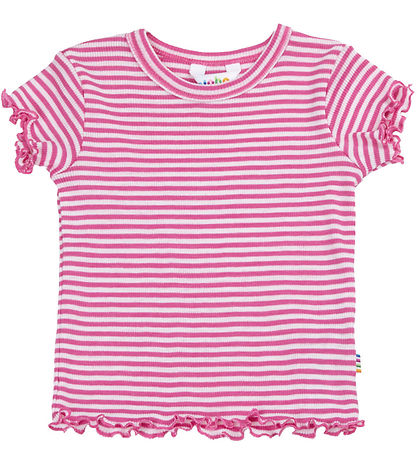 Joha Bluse K/Æ - Rib - Uld/Silke - Pink
