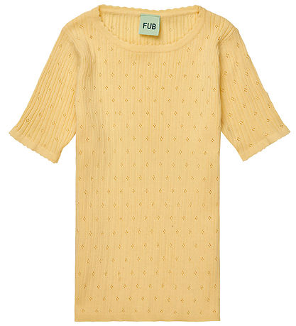 FUB T-shirt - Rib - Pointelle - Vanilla