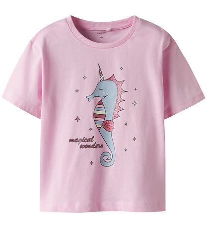 Name It T-shirt - NmfFrejane - 2-pak - Lucent White/Sweet Dreams