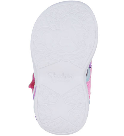 Skechers Sandaler m. Lys - Dreamy Unicorns - Pink/Multi