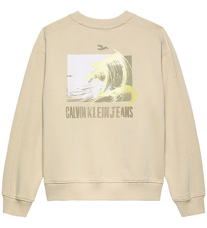 Calvin Klein Sweatshirt - Summer Backprint - Oyster Gray Grey