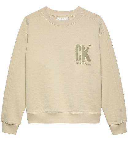 Calvin Klein Sweatshirt - Summer Backprint - Oyster Gray Grey