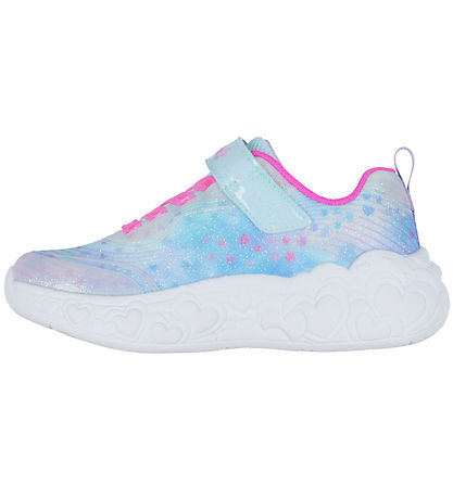 Skechers Sko m. Lys - Eternal Heart Lights - Lyseblå/Multi
