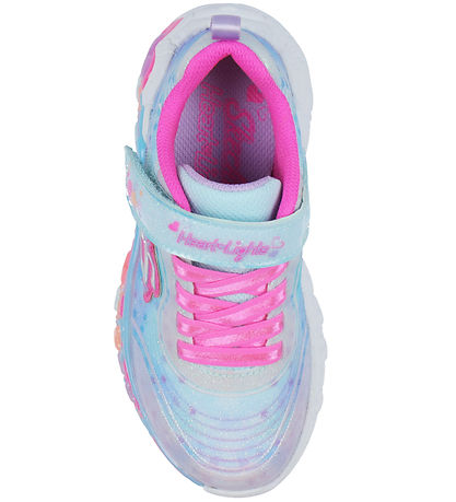 Skechers Sko m. Lys - Eternal Heart Lights - Lyseblå/Multi