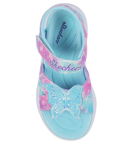Skechers Sandaler m. Lys - S-Lights Butterfly Brights - Aqua Mul