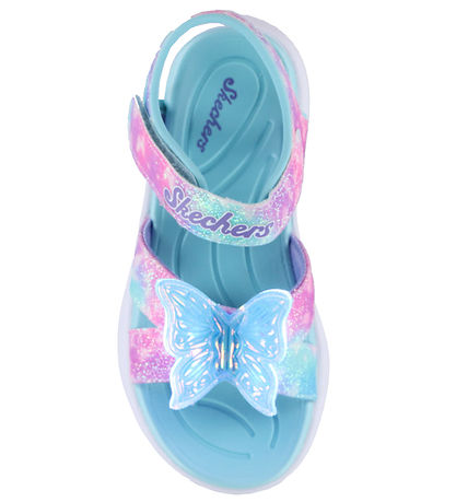 Skechers Sandaler m. Lys - S-Lights Butterfly Brights - Aqua Mul