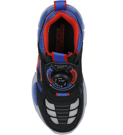 Skechers Sko m. Lys - Selectrons - Sort/Rød/Blå