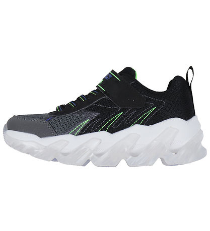 Skechers Sko m. Lys - Mega-Surge 2.0 - Charcoal/Sort