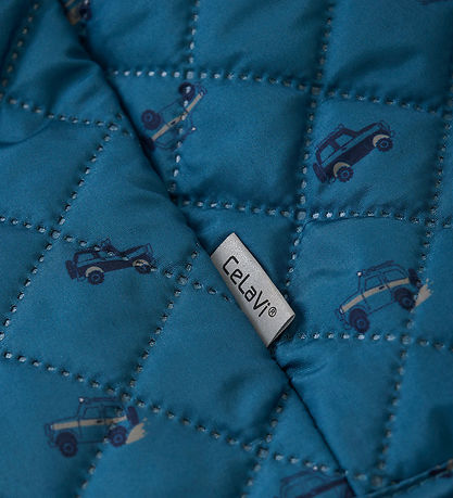 CeLaVi Termotøj - Ice Blue m. Biler