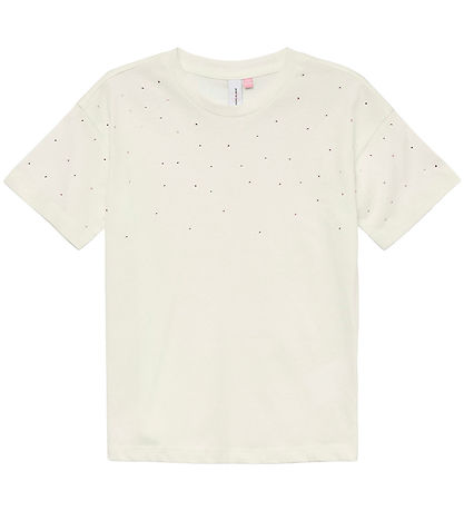 Vero Moda Girl T-shirt - VmSparkly - Snow White/Rhinestones