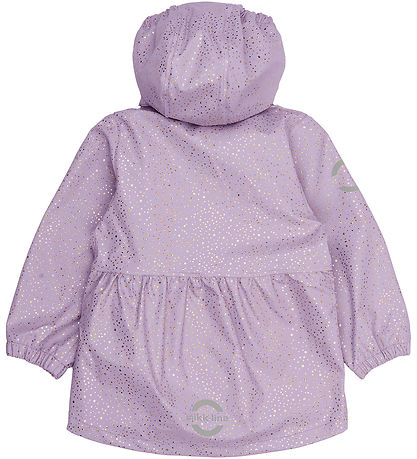 Mikk-Line Regntøj m. Seler - PU - Lavender Aura m. Guldprikker
