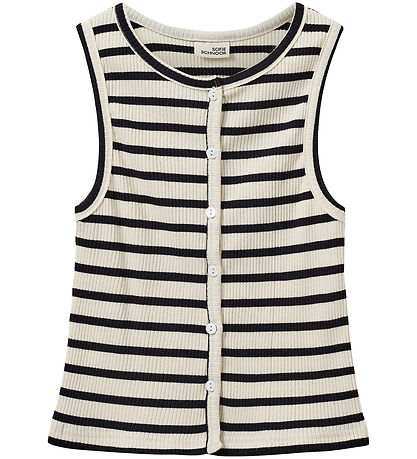 Sofie Schnoor Top - Rib - Tamiliasy - Black Striped