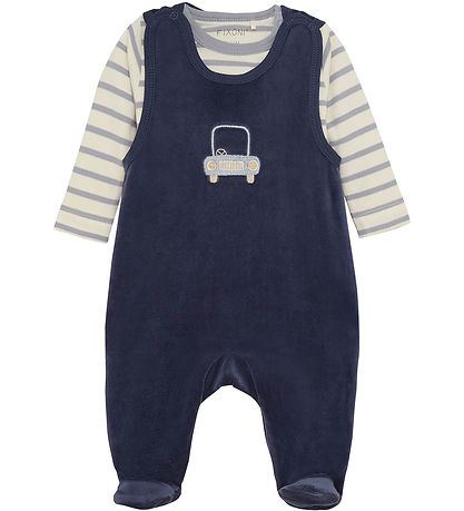 Fixoni Sparkedragt m. Body l/æ - Velour - Indigo Blue